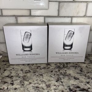 Williams-Sonoma Stackable 2.5" Dia Ice Sphere Flexible Silicone Molds 4 Total K3